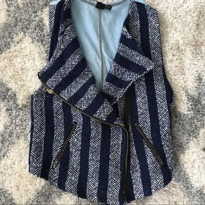 Vintage Urban Renewl Striped Blue Vest